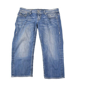VIGOSS The Chelsea Capri Jeans Womens 16/21 (35x21) Blue Denim